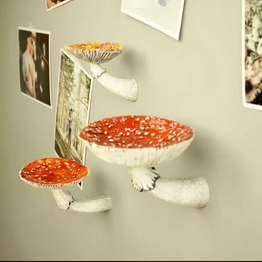 3 piece wall decor Mushrooms cottage core